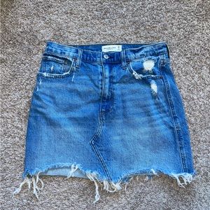 Abercrombie & Fitch distressed denim skirt